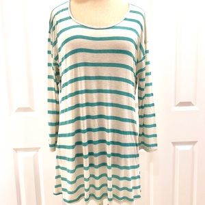 Velvet by Graham & Spencer striped open back tee
